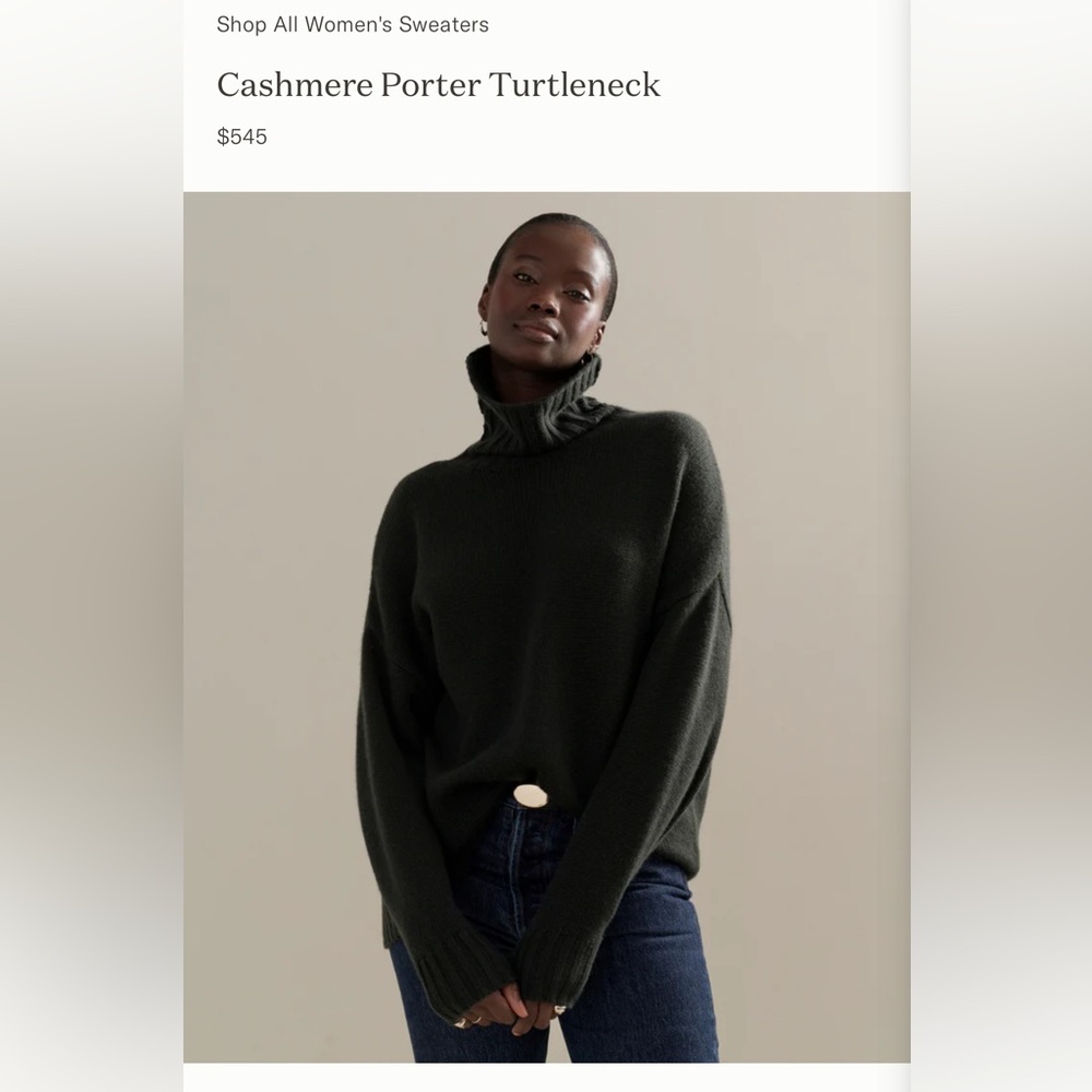 Jenni kayne porter turtleneck cashmere sweater xs